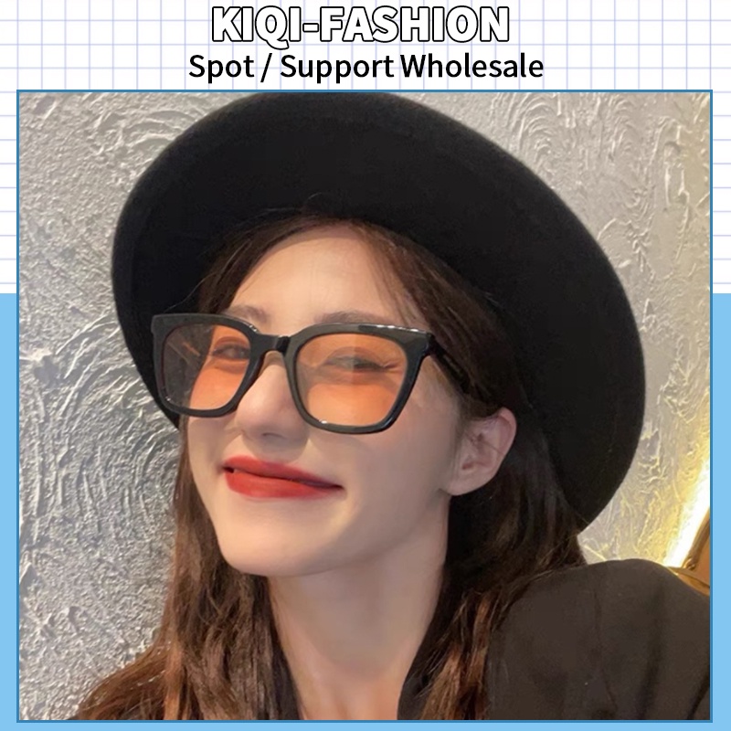 (KIQI-FASHION) COD Kính Mát Gọng Vuông Chống Tia UV Thời Trang Cho Nam Nữ