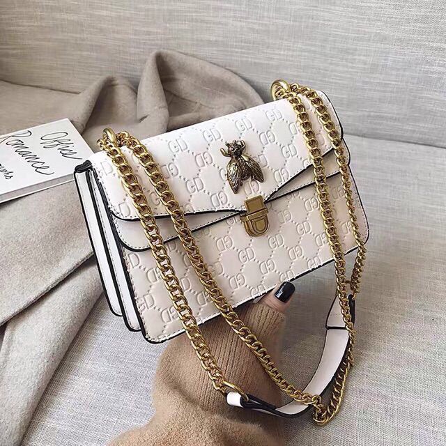 [HÀNG MỚI] Freeship 50k - Túi đeo chéo hàng Quảng Châu đính Ong in vân chìm