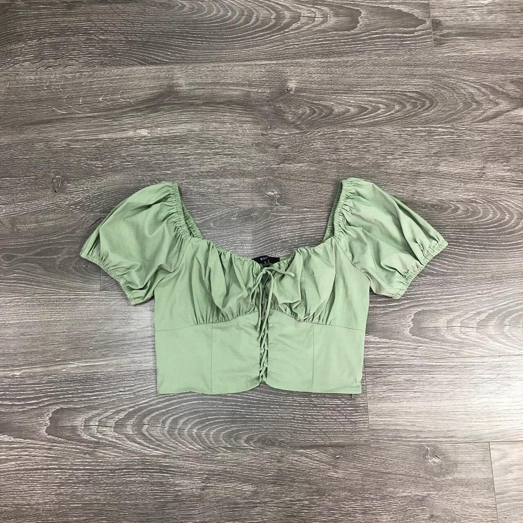 Áo BLA//SHE đan dây nhún ngực 6M