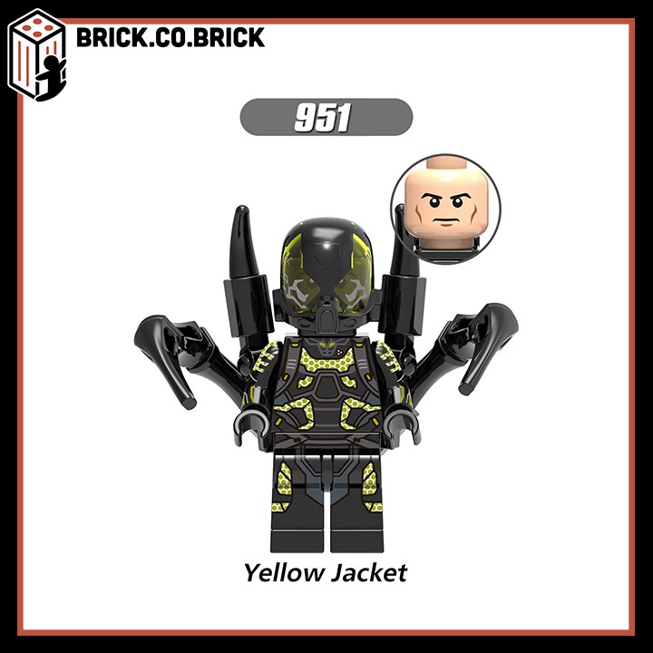 Non LEGO Siêu Anh Hùng Đồ Chơi Lắp Ráp Minifigure Super Hero Marvels Yellow Jacket Stan Lee Pepper Observer X0218