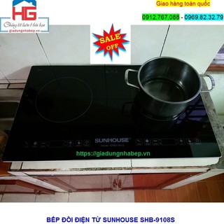 Bếp Đôi Điện Từ Sunhouse SHB9108-S