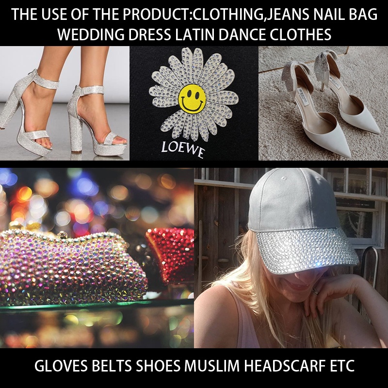 Đá Pha Lê AB Trong Suốt Dùng Trang Trí Quần Áo