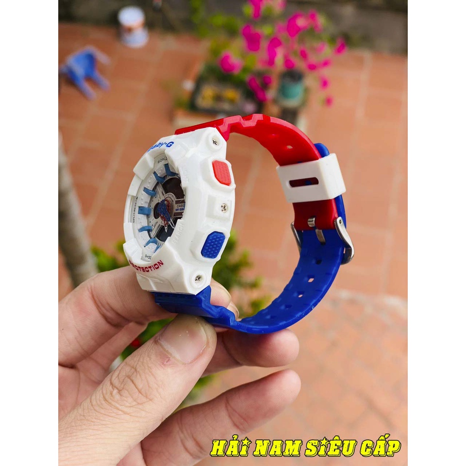 Đồng Hồ Nữ Baby-G BA110 Màu TRẮNG ,dây Đỏ Xanh,Kim Điện Tử,Dây Cao Su,Bảo Hành 12 Tháng,Full Box - donghohainam98