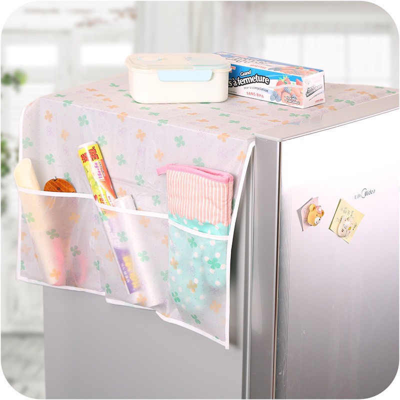 Tấm Phủ Tủ Lạnh/ Che Tủ Lạnh Chống Thấm Nước, Đựng Đồ Tiện Dụng 88225