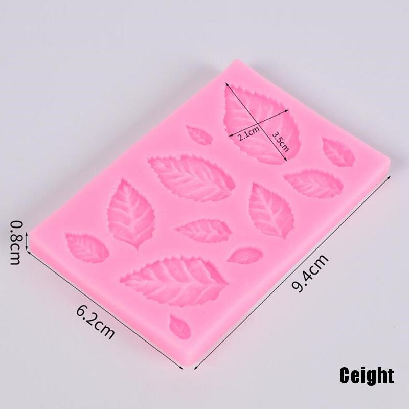 Khuôn Làm Bánh Chất Liệu Silicone Tự Làm Hình Lá Hoa Hồng