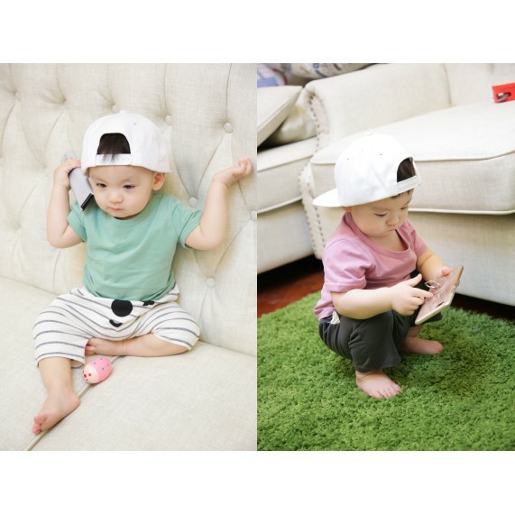 ÁO THUN TRƠN BASIC | COTTON MỀM | CHO BÉ TRAI VÀ GÁI | 8-18KG | KISS PLAZA | CÓ VIDEO