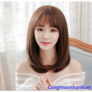 Tóc bộ lửng cúp tơ nhật + giả da đầu - tg43