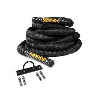 OneTwoFit Dây tập thể lực Dây tập thể dục đánh nhau dày 12/15 mét dây ném rèn cơ giảm mỡ và giữ dáng