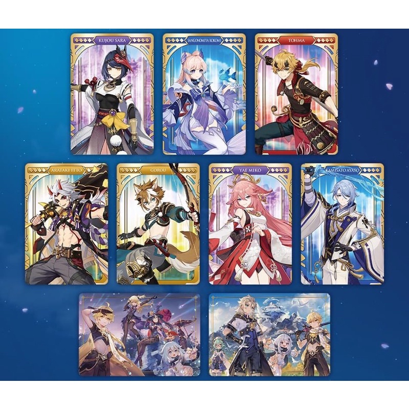 Thẻ nhân phẩm Metal card Genshin Impact Vol 2