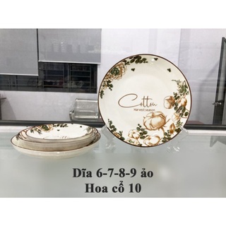 Tô chén dĩa sứ hoa