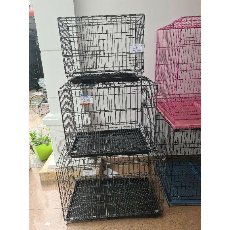 Lồng Chó Và Mèo Sơn Tĩnh Điện Chuồng Chó Mèo Gấp Gọn 3 Kích Cỡ Nhiều Màu