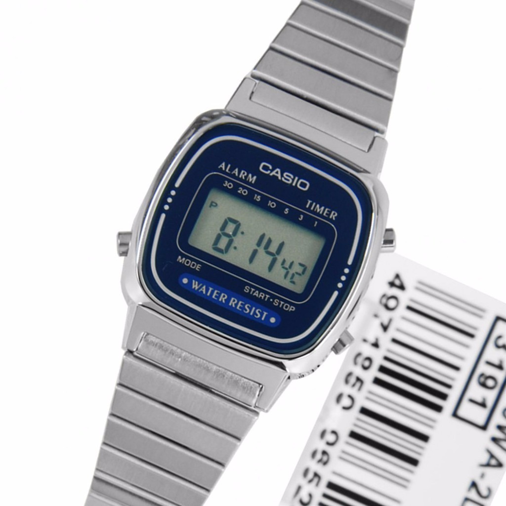 ĐỒNG HỒ NỮ CASIO LA670WA-1DF Chính Hãng Dây kim loại cao cấp - Mặt số điện tử - bảo