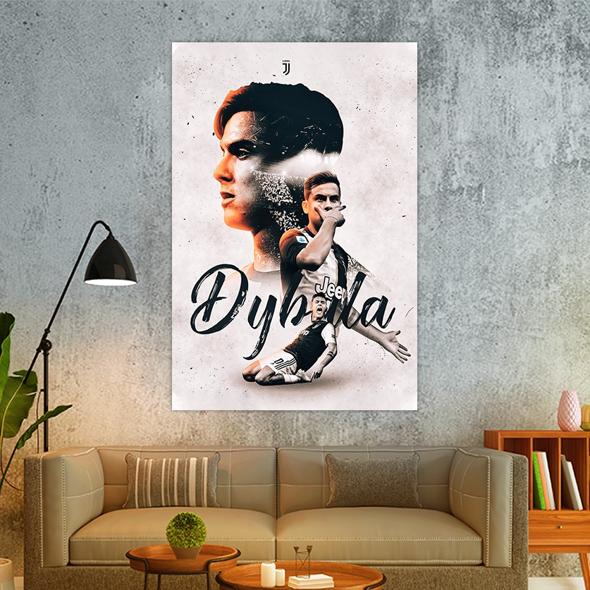 Poster Dán Tường Dybala | Decal Dán Tường Cầu Thủ Bóng Đá Kích Thước 40*60 Cm