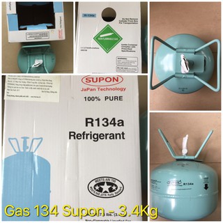Gas lạnh - Môi chất lạnh ga R134 Supon 3 KG bình nhỏ