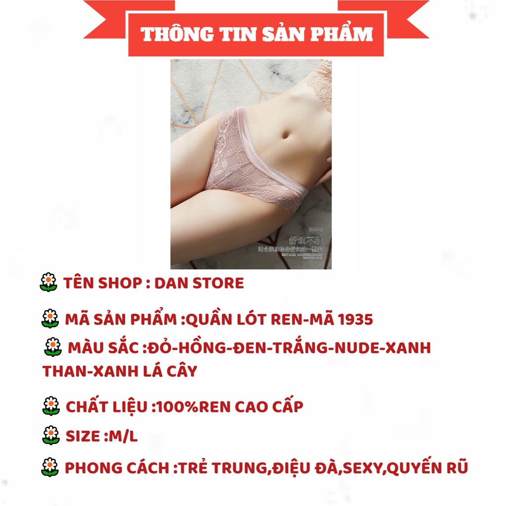 Quần Lót Nữ - Quần Lót Ren quyến rũ Sexy gợi cảm tôn dáng DAN STORE MÃ 1935