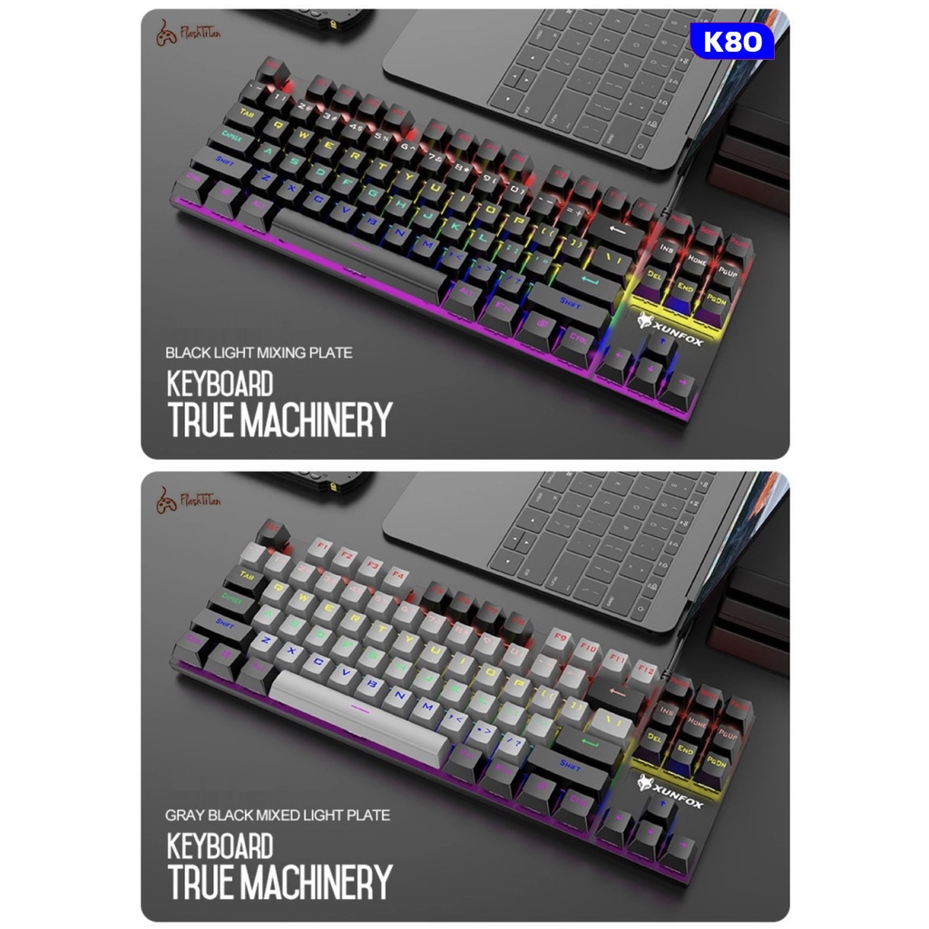 Bàn Phím Cơ Gaming K80 Blue Switch Led 10 Chế Độ Khác Nhau, Bàn Phím Máy Tính Chơi game dùng văn phòng cực đã | BigBuy360 - bigbuy360.vn