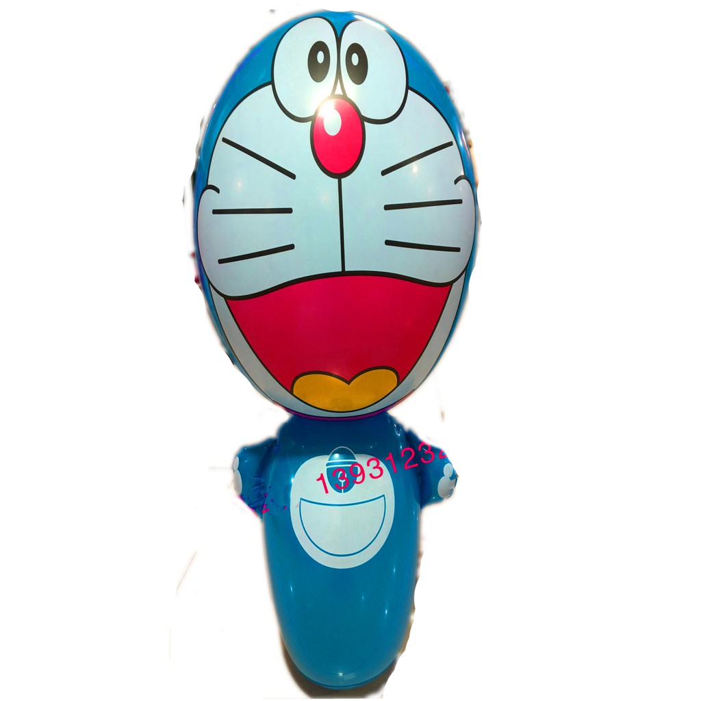 Đổ chơi cột hơi đồ chơi trang trí hình lật đật Doraemon
