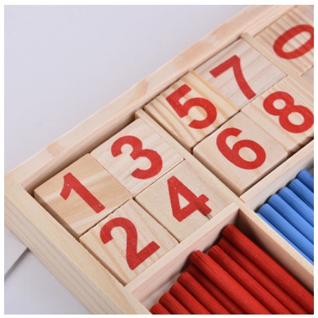 Đồ chơi bộ que tính cho bé - đồ chơi gỗ phát triển trí tuệ montessori giúp bé học số, học đếm tăng khả năng ghi nhớ