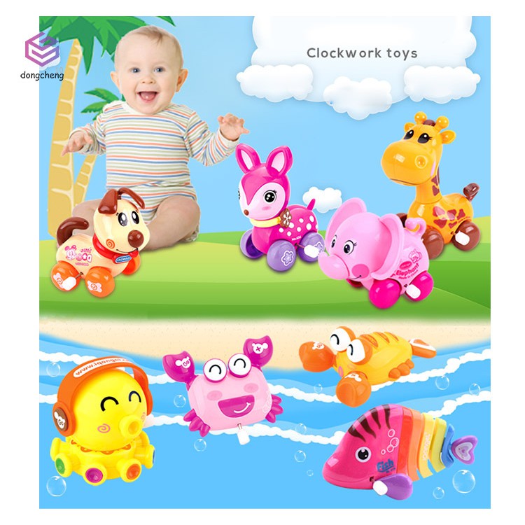 ✅COD❤✨ Cute Cartoon Animal Wind Up Toys Clockwork Classic Toy Newborn Baby Toy