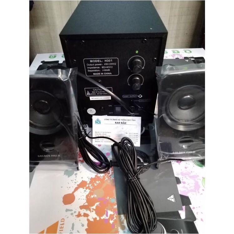 Loa vi tính Golden Field H301 - Hàng mới nguyên Seal- Chính hãng- Bảo hành 12 tháng