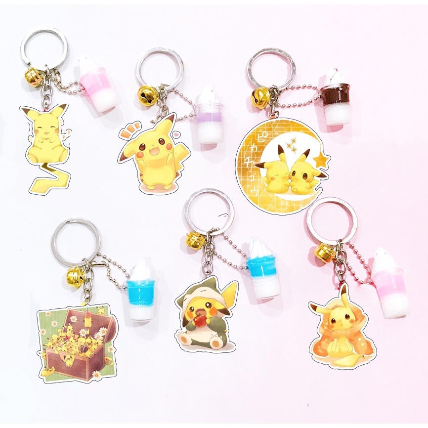 Móc khoá chuột vàng ly kem MKK14 móc khoá cute dễ thương hoạt hình thần tượng