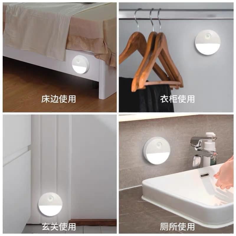 Đèn LED Cảm Biến Chuyển Động Thông Minh, đèn cảm ứng hồng ngoại chạy bằng pin tiểu. Tự động sáng khi có chuyển động gần