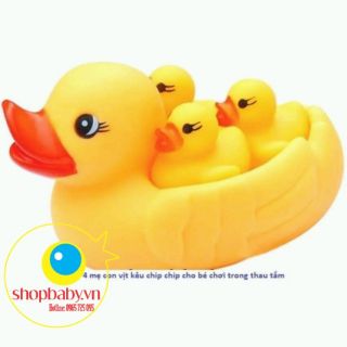 BỘ 4 VỊT THẢ CHẬU TẮM PHÁT ÂM THANH.