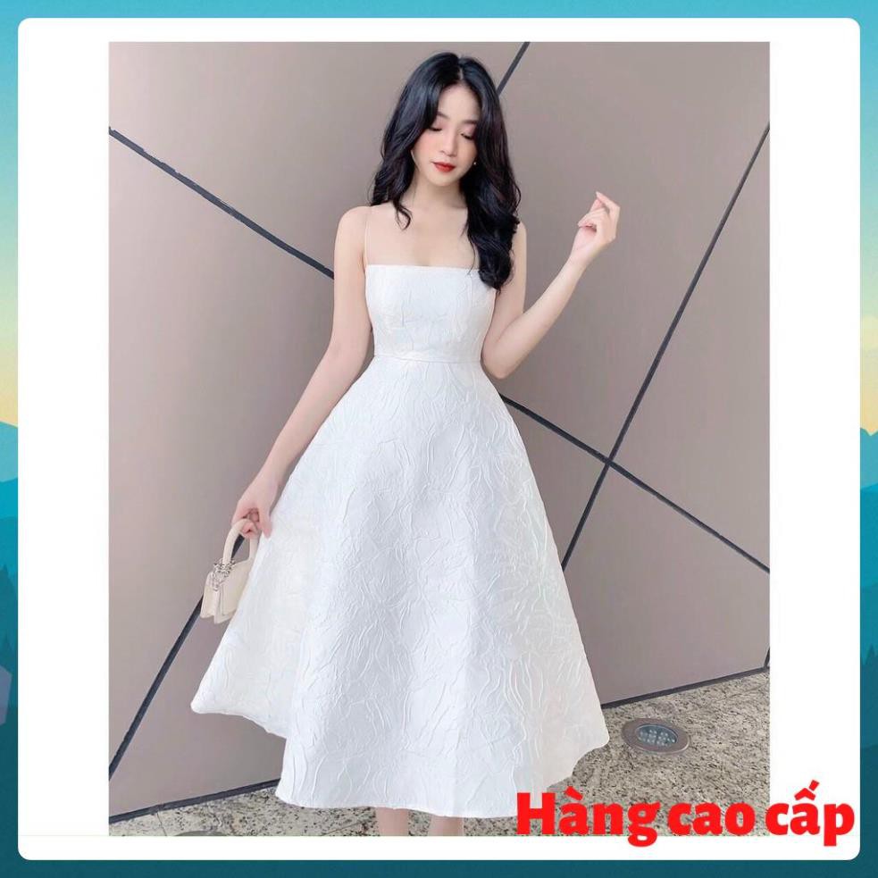 (Hàng cao cấp) Đầm dự tiệc gấm hai dây sang chảnh Vavi Dress