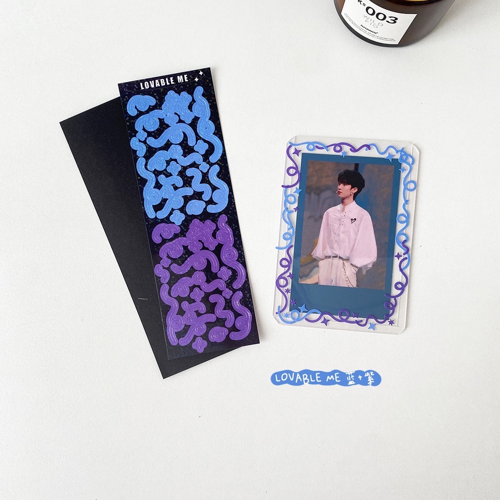 Sticker ribbon hình dán trang trí sổ tay và toploader Lovevable me | BST149