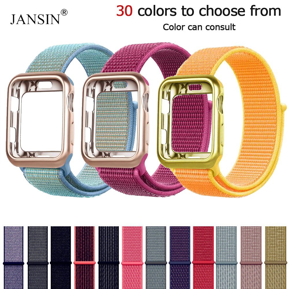 Dây đồng hồ bằng nylon cho apple watch 7 41mm 45mm 44mm 40mm iwatch series 7 6/SE/5/4/3/2/1
