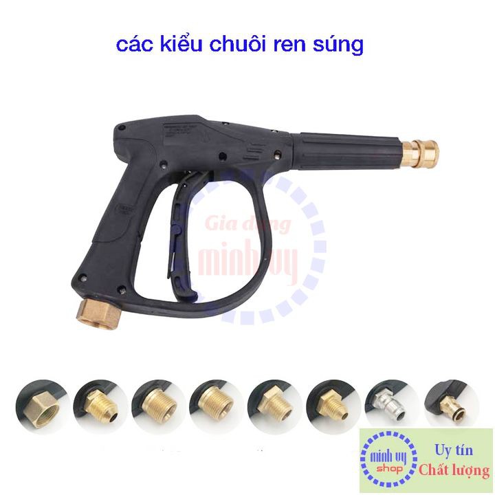 Súng Xịt Rửa xe đầu nối nhanh 1/4 - chuôi ren 14mm / ren22mm / nối nhanh 3/8