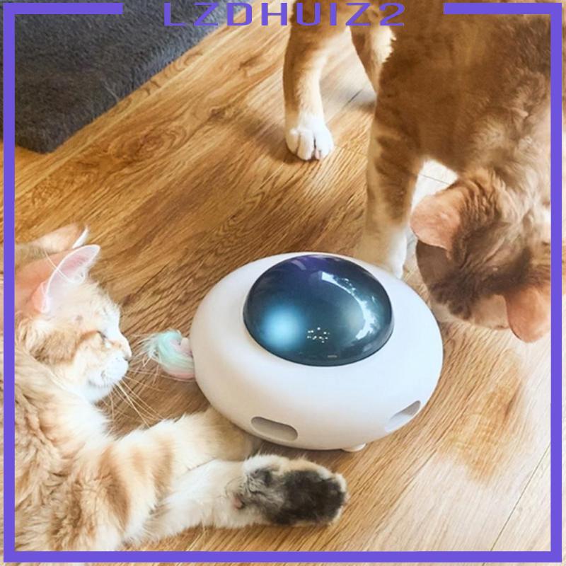 Đồ Chơi Đĩa Xoay Điện Tử Thông Minh Tương Tác Tự Động Vui Nhộn Cho Mèo Cưng