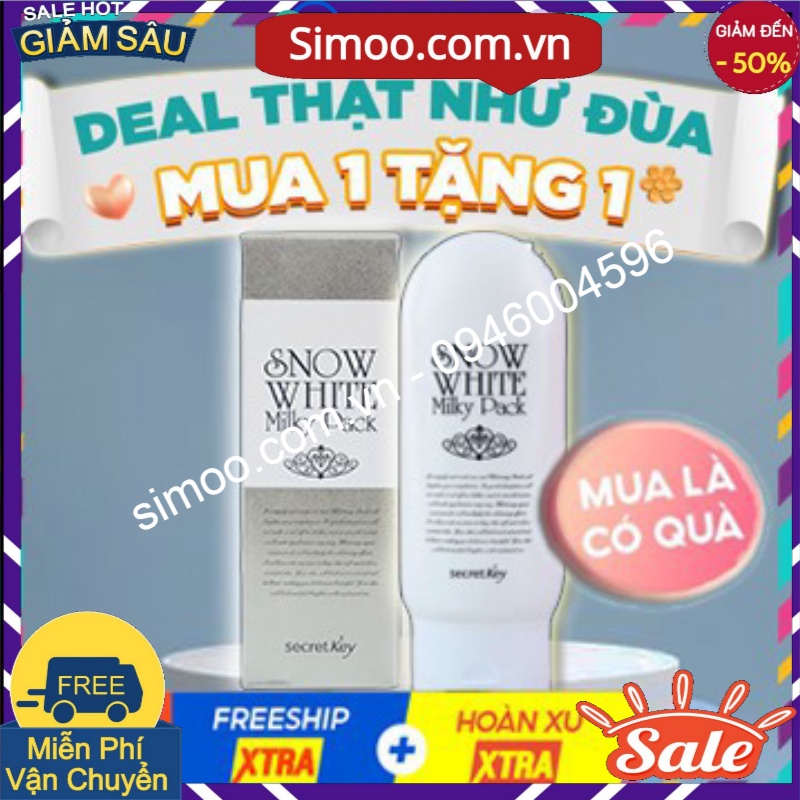 Kem dưỡng da Snow White Milky Pack - kích trắng nâng tone da mặt, body an toàn [chính hãng Hàn Quốc]
