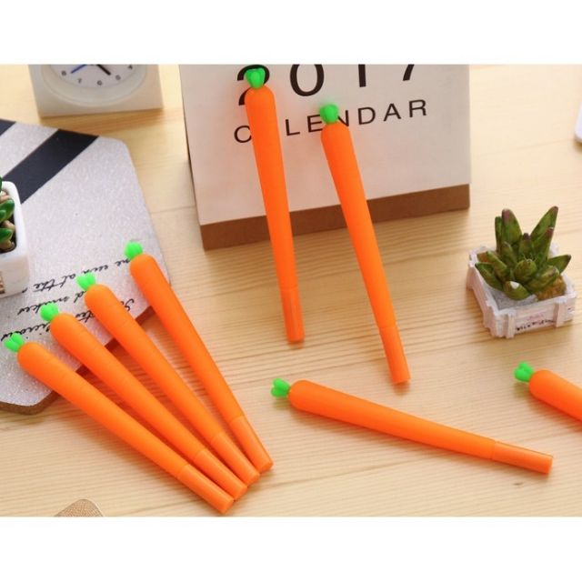 Bút cà rốt/ bút chì kim dứa, chuối, ngô xương rồng cute quà tặng học sinh, sinh viên