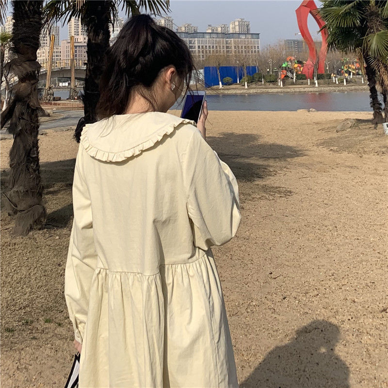 Đầm Sơ Mi Dáng Rộng Thời Trang Mùa Thu Hàn Quốc Mới 2020 Cho Nữ