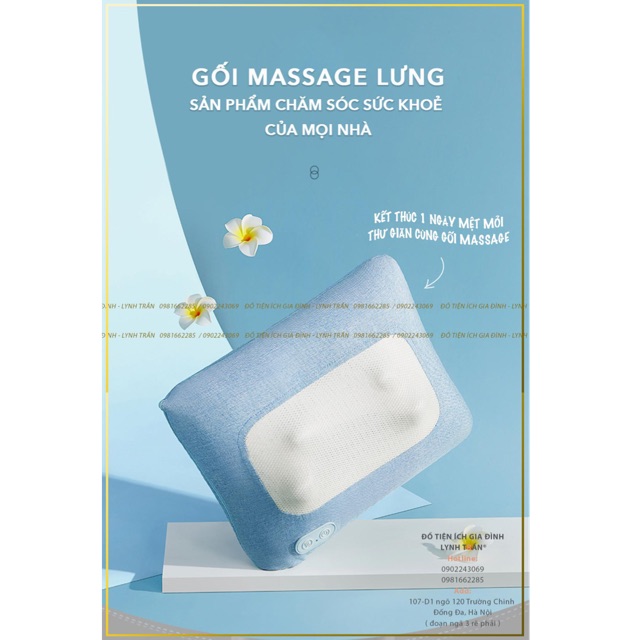 GỐI MASSAGE LƯNG HỒNG NGOẠI BEAR®️CHÍNH HÃNG GIÁ TỐT