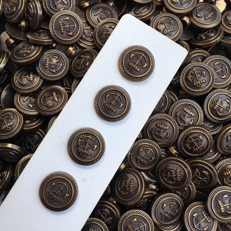 Nút áo, cúc áo mạ đồng NN1600, set 35 nút, 1.5 cm