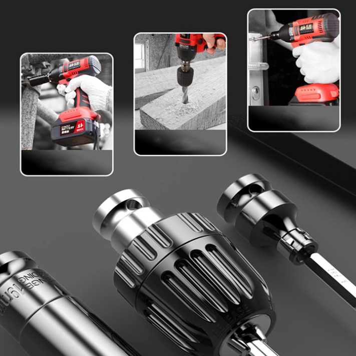 MÁY MỞ ỐC BULONG KETEWE KÈM PHỤ KIỆN DÙNG PIN 10 CELL