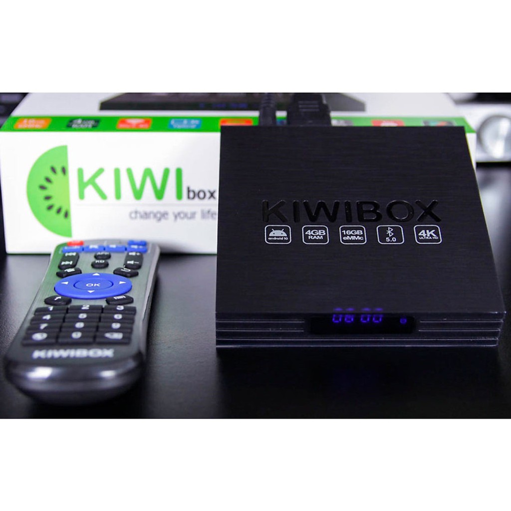 Android box Kiwibox S10 Pro RAM 4G chạy Android 10 biến tv thường thành siêu tv thông minh