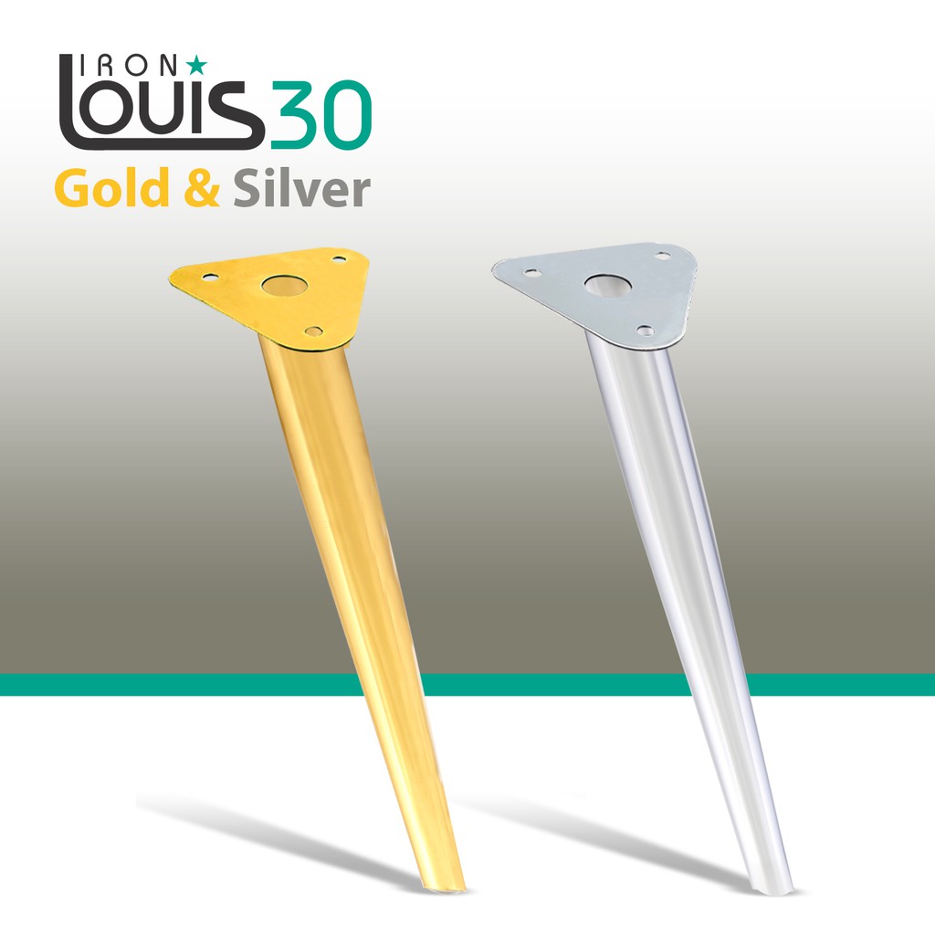 Chân bàn Louis 30cm Gold - Silver