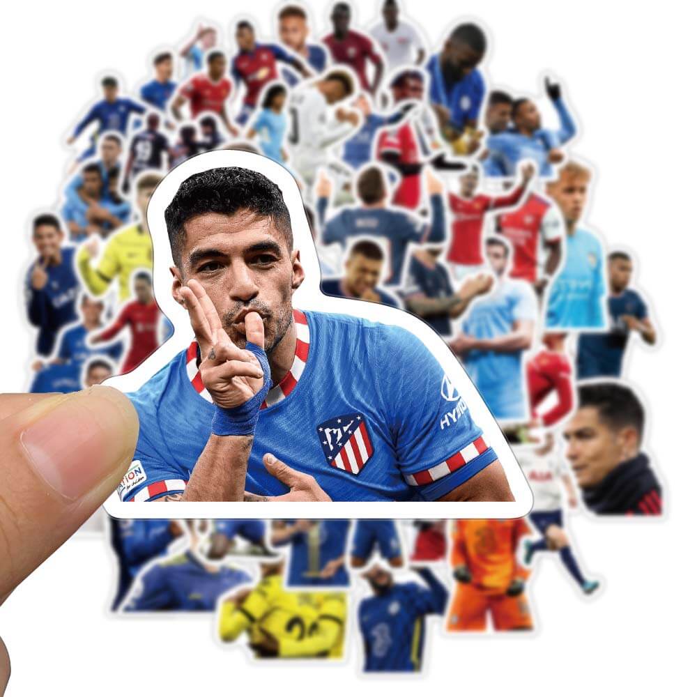 Bộ 50 Miếng Dán Hình Ngôi Sao Bóng Đá Messi Zlatan Ibrahimovi Nhiều Màu Sắc Chống Thấm Nước Trang Trí Ván Trượt/Laptop/Vali/Laptop