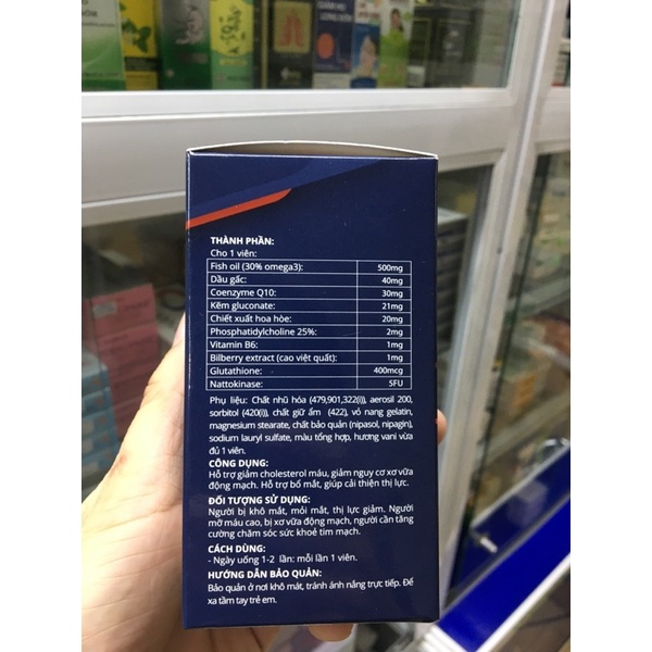 Pro antim Q10 Viên uống bổ tim, giúp giảm nguy cơ xơ vữa động mạch, giúp bổ mắt, tăng cường thị lực