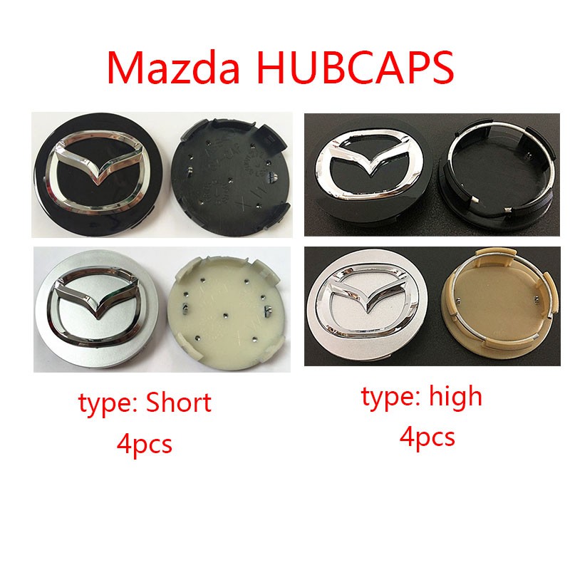 4 56mm MAZDA bánh xe trung tâm trung tâm nắp nắp biểu tượng Bánh xe Vành Phụ kiện MAZDA 2 3 5 6 CX-5 CX-7 CX-9 RX8