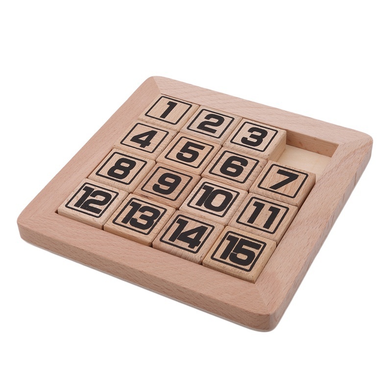 15 Number Puzzle Slide Game Jigsaw Random Color Toy Kids Toy Play Gift Game
