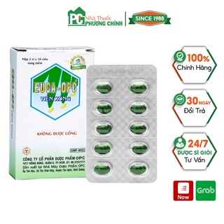 Viên Xông Euca-OPC Dùng Xông Khi Cảm Cúm, Xông Sát Trùng Mũi Họng Hộp 20 viên