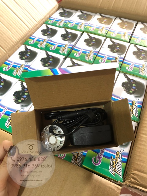 Máy phun sương, tạo khói 12 đèn led thay đổi màu kèm nguồn (dùng cho bể cá, thác nước phong thuỷ)