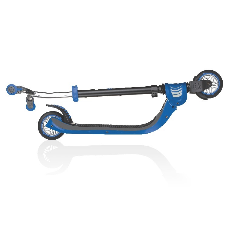 Xe trượt scooter 2 bánh gấp gọn Globber Flow 125 cho trẻ em từ 6 tuổi - Đen/Xanh da trời