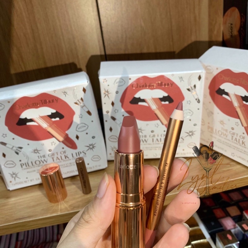 [Ảnh test son chính chủ] Set son và chì viền môi Charlotte Tilbury Pillow Talk 💞 | BigBuy360 - bigbuy360.vn