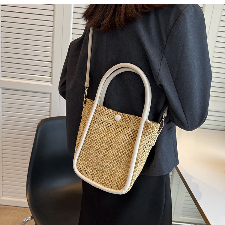 Túi Đeo Vai Đan Sợi Rơm Thủ Công Thời Trang Cho Nữ