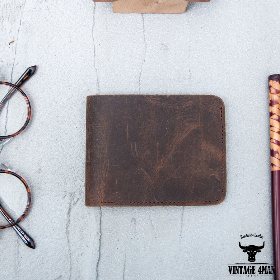 Ví Nam Handmade Cá Tính Dáng Ngang vintage leather V4